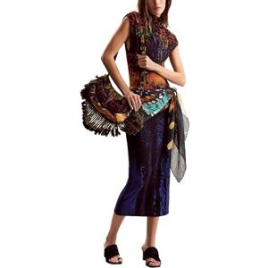 Desigual Kortärmad klänning från damkollektionen, grå nyanser, XL Desigual Kortärmad klänning från damkollektionen, grå nyanser, XL
