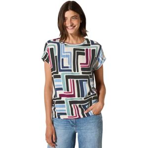 Cecil Big Printed Mat-Mix T-shirt, Ljus alabaster vit, XL Cecil Big Printed Mat-Mix T-shirt, Ljus alabaster vit, XL