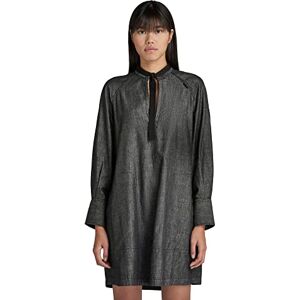 G-STAR RAW Kvinnors V-hals tunika ls dress, svart (Jet Black D195-A814), M G-STAR RAW Kvinnors V-hals tunika ls dress, svart (Jet Black D195-A814), M