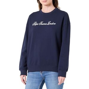 Pepe Jeans dam W BASIC CREW sweatshirt, blå (marinbrun), M, Blå (marinblå), M Pepe Jeans dam W BASIC CREW sweatshirt, blå (marinbrun), M, Blå (marinblå), M