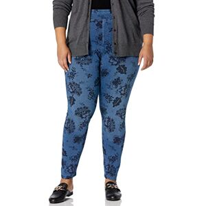 HUE Women's Game Changing Denim High Rise Legging, Classic Light Wash-Floral, Medium HUE Women's Game Changing Denim High Rise Legging, Classic Light Wash-Floral, Medium