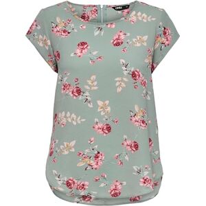 ONLY Onlvic Ss AOP Noos Ptm topp, t-shirt blus, bluströja, t-shirt för kvinnor, damskjorta, chic damtopp, Chinois Green/Aop: röda rosor, 42 ONLY Onlvic Ss AOP Noos Ptm topp, t-shirt blus, bluströja, t-shirt för kvinnor, damskjorta, chic damtopp, Chinois Green/Aop: röda rosor, 42