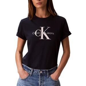 Calvin Women's Monogram Logo Crewneck T-Shirt Dark Sapphire Calvin Women's Monogram Logo Crewneck T-Shirt Dark Sapphire