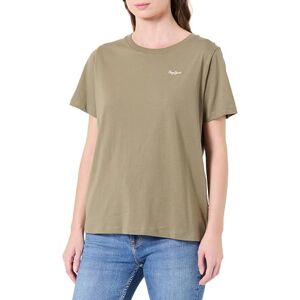 Pepe Jeans dam W Basic Logo T-shirt, Grön (safari grön), M Pepe Jeans dam W Basic Logo T-shirt, Grön (safari grön), M