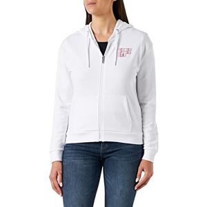 FILA Strevi Graphic Logo Hooded Sweat huvjacka för kvinnor, Ljus vit, XL FILA Strevi Graphic Logo Hooded Sweat huvjacka för kvinnor, Ljus vit, XL