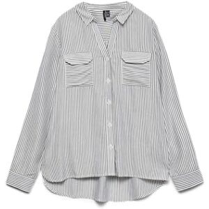 VERO MODA Vmbumpy Ls Glitter Shirt WVN Ga Noos, Snövit, M VERO MODA Vmbumpy Ls Glitter Shirt WVN Ga Noos, Snövit, M