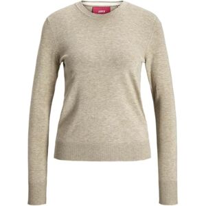 JJXX JACK & JONES dam Jxcara comfy crew neck stickad långärmad tröja, Fjäder grå/detalj:/vaniljis, M JJXX JACK & JONES dam Jxcara comfy crew neck stickad långärmad tröja, Fjäder grå/detalj:/vaniljis, M