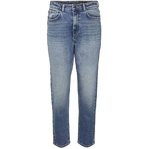 NOISY MAY Dam rak passform jeans NMMONI hög midja, Mörkblå denim, 25W x 32L NOISY MAY Dam rak passform jeans NMMONI hög midja, Mörkblå denim, 25W x 32L