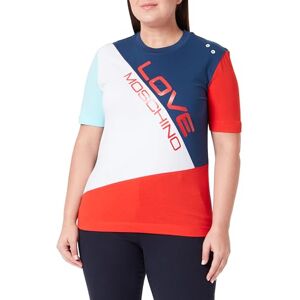 Love Moschino Kortärmad t-shirt för kvinnor, vit blå turkos röd, 42, Vit Blu Turkos Röd, 42 SE Love Moschino Kortärmad t-shirt för kvinnor, vit blå turkos röd, 42, Vit Blu Turkos Röd, 42 SE