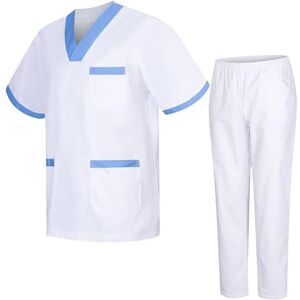 MISEMIYA Sjukvårdshus & PANTALON Unisex Medicinska sanitära uniformer Sanitära uppsättningar 8178 S, Vit 68, 66 SE, S MISEMIYA Sjukvårdshus & PANTALON Unisex Medicinska sanitära uniformer Sanitära uppsättningar 8178 S, Vit 68, 66 SE, S