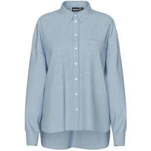 PIECES Pcfeline Ls Shirt Pwp WVN, Kashmirblå, M PIECES Pcfeline Ls Shirt Pwp WVN, Kashmirblå, M