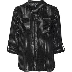 VERO MODA VMBUMPY LS skjorta Lurex WVN GA NOOS, Svart/ränder: silver Lurex, M VERO MODA VMBUMPY LS skjorta Lurex WVN GA NOOS, Svart/ränder: silver Lurex, M