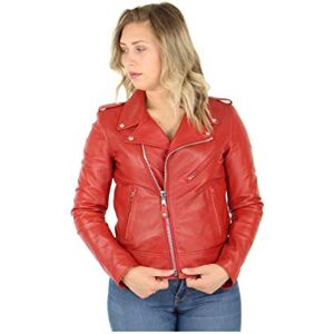 Schott NYC Långärmad jacka i läder för kvinnor Schott NYC Långärmad jacka i läder för kvinnor