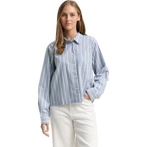 TOM TAILOR Denim 1047609 blus, 38876-dammig blå vit rand, M dam, 38876 Dammig blå vit rand, M TOM TAILOR Denim 1047609 blus, 38876-dammig blå vit rand, M dam, 38876 Dammig blå vit rand, M