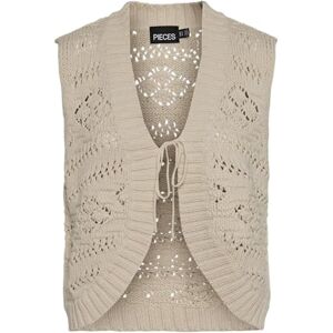 PIECES Pcniana Sl V-neck stickad väst, Björk, S PIECES Pcniana Sl V-neck stickad väst, Björk, S