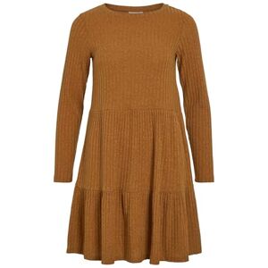 Vila VIELITA L/S SHORT KLÄNNING, Pumpa krydda, L Vila VIELITA L/S SHORT KLÄNNING, Pumpa krydda, L