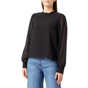 ONLY Onlemmery Ls Top WVN blus för kvinnor, svart, S ONLY Onlemmery Ls Top WVN blus för kvinnor, svart, S