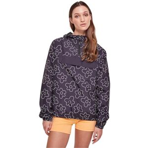 Urban Classics Ladies AOP tröja jacka dam vindjacka svart basics, Casual Wear, streetwear, Svart blomma, 3XL Urban Classics Ladies AOP tröja jacka dam vindjacka svart basics, Casual Wear, streetwear, Svart blomma, 3XL
