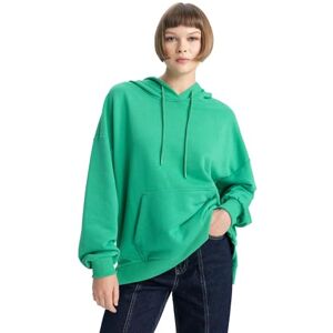 DeFacto damtröja – fashionabel huvtröja, sweatshirt och huvtröja för kvinnor – urval av huvtröjor, Grön, XXL DeFacto damtröja – fashionabel huvtröja, sweatshirt och huvtröja för kvinnor – urval av huvtröjor, Grön, XXL
