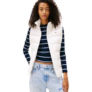 Tommy Jeans Dam TJW SLIM ZIP PRINT Down VEST DW0DW21622, vit, XL, Vit (Ecru), XL Tommy Jeans Dam TJW SLIM ZIP PRINT Down VEST DW0DW21622, vit, XL, Vit (Ecru), XL