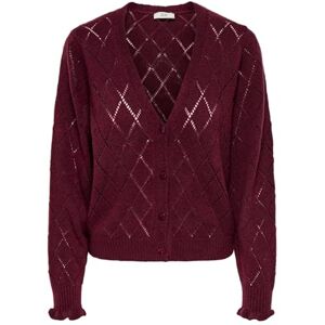 JDY letty L/S V-hals struc Cardi KNT Noos, rödbrun banderoll, XXL JDY letty L/S V-hals struc Cardi KNT Noos, rödbrun banderoll, XXL