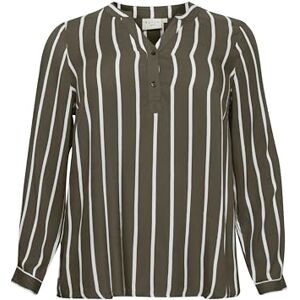 Kaffe Curve KCsida blus, grape blad/kalk randig, 48 dam, Grape Leaf/Chalk Stripe, 46/Stor Kaffe Curve KCsida blus, grape blad/kalk randig, 48 dam, Grape Leaf/Chalk Stripe, 46/Stor