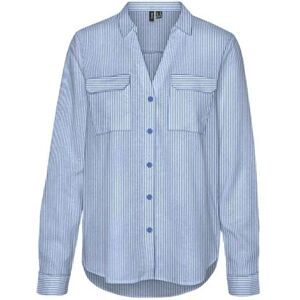 VERO MODA damskjorta VMLINN skjorta, Marina/ränder: ing, M VERO MODA damskjorta VMLINN skjorta, Marina/ränder: ing, M