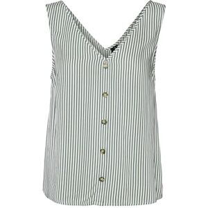 VERO MODA VMBUMPY SL TOP WVN GA NOOS, Hedge grön/ränder: vit, M VERO MODA VMBUMPY SL TOP WVN GA NOOS, Hedge grön/ränder: vit, M