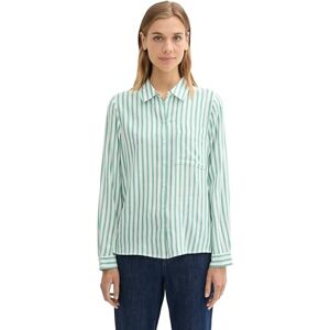 TOM TAILOR Denim damblus, 35948 – Vit grön remsa, XXL TOM TAILOR Denim damblus, 35948 – Vit grön remsa, XXL