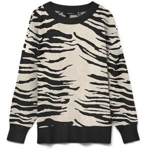 VERO MODA Vmnancy Ls O-hals lång tröja Boo Rep, svart, S VERO MODA Vmnancy Ls O-hals lång tröja Boo Rep, svart, S
