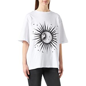 NA-KD Dam sol och måne t-shirt, Vitt, L NA-KD Dam sol och måne t-shirt, Vitt, L