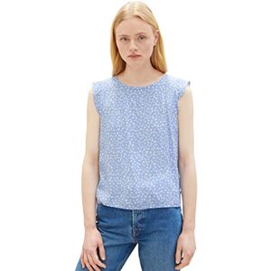 TOM TAILOR Denim Damer Blus 1035708, 32107 Light Blue Flower Print, L TOM TAILOR Denim Damer Blus 1035708, 32107 Light Blue Flower Print, L