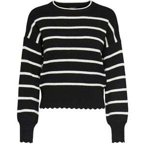 ONLY Dam ONLIBI LS randig O-hals CC KNT tröja, svart/ränder: vit keps grå Mel, M ONLY Dam ONLIBI LS randig O-hals CC KNT tröja, svart/ränder: vit keps grå Mel, M