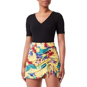Koton dam blommig Skort Shirred shorts, Gul design (01i), 36 Koton dam blommig Skort Shirred shorts, Gul design (01i), 36