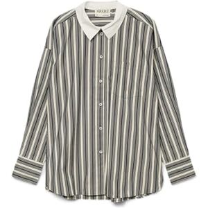 VERO MODA Awparina Ls lös randig skjorta VMA Noos, Mörk safir, S VERO MODA Awparina Ls lös randig skjorta VMA Noos, Mörk safir, S