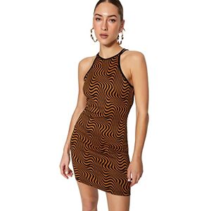 Trendyol Dam Mini Figurformad Stickad Klänning, Turuncu-çok Renkli, 36 SE Trendyol Dam Mini Figurformad Stickad Klänning, Turuncu-çok Renkli, 36 SE