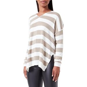 ONLY ONLAMALIA L/S V-neck CC KNT tröja, Weathered Teak/Stripes:Cloud Dancer, M, Weathered Teak/Stripes:cloud Dancer, M ONLY ONLAMALIA L/S V-neck CC KNT tröja, Weathered Teak/Stripes:Cloud Dancer, M, Weathered Teak/Stripes:cloud Dancer, M