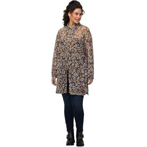 Ulla Popken dam nätblus med blomtryck blus, oliv, 46/48/L Ulla Popken dam nätblus med blomtryck blus, oliv, 46/48/L