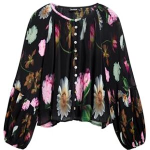 Desigual Designual Momo svart blommig blus 25SWBW11, Svart, L Desigual Designual Momo svart blommig blus 25SWBW11, Svart, L