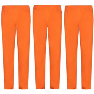 MISEMIYA 3-pack, unisex, sanitetsuniform, medicinska uniformer, arbetsbyxor, Orange, XS MISEMIYA 3-pack, unisex, sanitetsuniform, medicinska uniformer, arbetsbyxor, Orange, XS