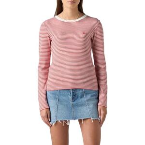 Levi's Women's LSE Essential HM LS Tee Non Graphic Tee Färg Turmeric Stripe Flam, Storlek S, Turmeric Stripe Flam, S Levi's Women's LSE Essential HM LS Tee Non Graphic Tee Färg Turmeric Stripe Flam, Storlek S, Turmeric Stripe Flam, S