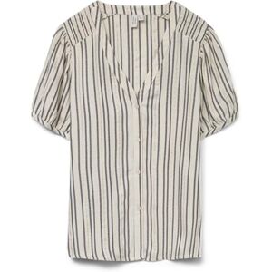 VERO MODA Vmbaya S/S V-hals skjorta WVN Btq Ga, Björk, L VERO MODA Vmbaya S/S V-hals skjorta WVN Btq Ga, Björk, L