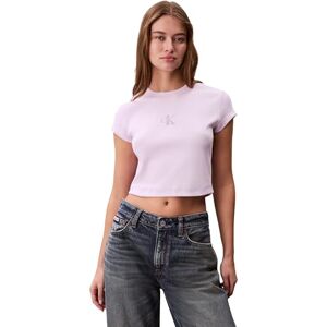 Calvin kvinnors Monologo Baby Rib Tee LV047AB802 T-shirts, Multi, S Calvin kvinnors Monologo Baby Rib Tee LV047AB802 T-shirts, Multi, S