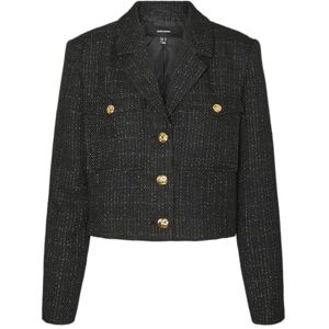 VERO MODA dam Vmlaura crop jacka jacka, svart, M VERO MODA dam Vmlaura crop jacka jacka, svart, M