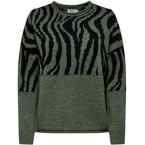 ONLY Onljade Animal Ls O-Neck KNT Noos, Lizard, XS ONLY Onljade Animal Ls O-Neck KNT Noos, Lizard, XS