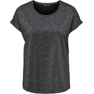 ONLY Onlmoster Glitter S/S Top JRS, svart, XL ONLY Onlmoster Glitter S/S Top JRS, svart, XL