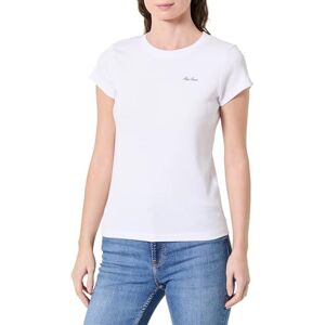 Pepe Jeans dam W Basic Rib S/S T-shirt, Vit (vit), S Pepe Jeans dam W Basic Rib S/S T-shirt, Vit (vit), S