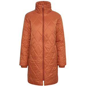 KAFFE dam quilted jacka långärmad vadderad hög hals dam, kastanjebrunt, 40 KAFFE dam quilted jacka långärmad vadderad hög hals dam, kastanjebrunt, 40