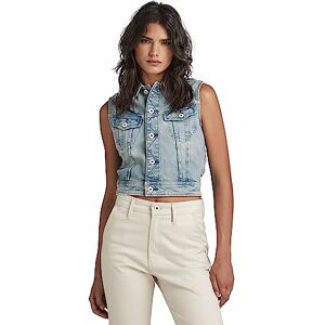 G-STAR RAW Dam smal denim väst jacka, Blå (Vintage Electric Blue D316-d125), L G-STAR RAW Dam smal denim väst jacka, Blå (Vintage Electric Blue D316-d125), L