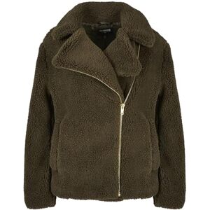 Urban Classics damer sherpa biker jacka, Oliv, M Urban Classics damer sherpa biker jacka, Oliv, M